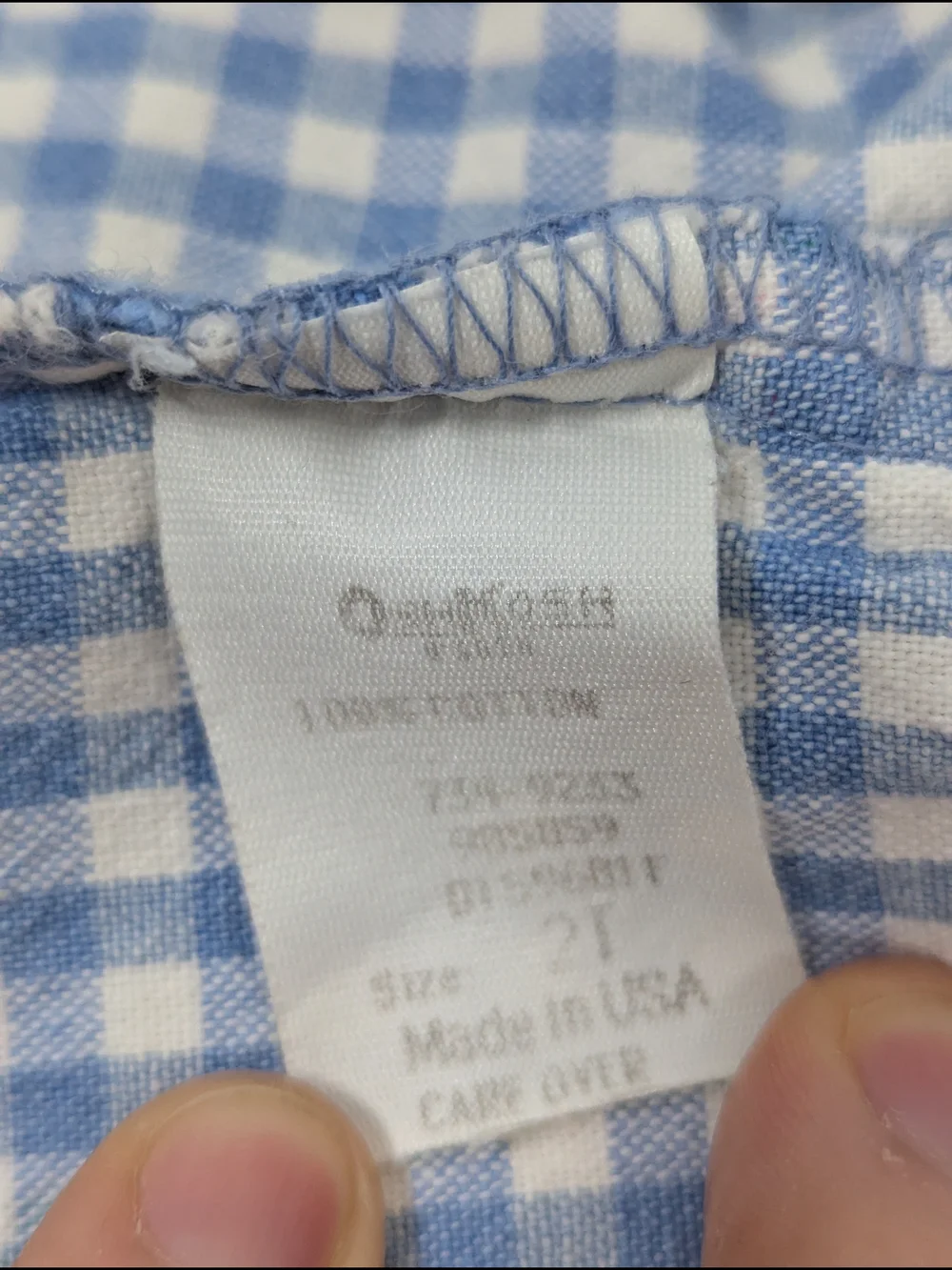VTG 80s 90s OshKosh B'Gosh Vestback Overalls Shorts Floral Gingham Size 2T USA